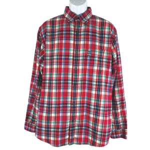 Lands' End Flannel Shirt Mens Large Plaid Multicolored Long Sleeve NWT TP-3235 - Picture 1 of 12