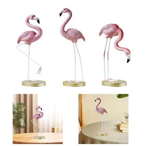 Garden Figurine Bird Sculpture Pond Flowerbed Weddings Flamingo Resin Statue - Picture 1 of 17