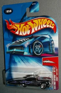 Hot Wheels 2004 #050 First Editions 50 of 100 Crooze Slikt Back Black Flames - Picture 1 of 2