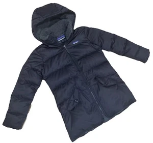 Patagonia Girl's Youth Black Parka Down Filled Puffer Jacket Size Small S MINT - Picture 1 of 6