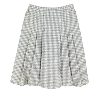 Falda retro academia vintage años 50 a cuadros de lana plisada hasta la rodilla S Foto 1 de 4