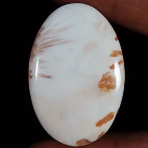 62,70 Ct Natürlicher Rosa Scolecit Oval Cabochon Scolecit Edelstein 29x43x6 mm WY12 - Bild 1 von 6