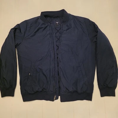 Chaqueta de bombardero Gap azul marino con cremallera para hombre talla grande Foto 1 de 4