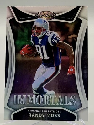 2025 CERTIFIED RANDY MOSS IMMORTALS FOOTBALL CARD PATRIOTS NFL panini  - Image 1 of 2