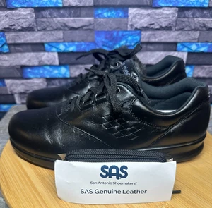 SAS Free Time Black Leather Walking Shoe Women's Size 9 M - Picture 1 of 10