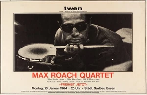 Max Roach 1964 German Framed Concert Poster - Picture 1 of 2