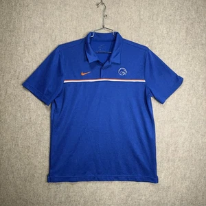 Nike Para Hombre Grande Boise State Broncos Camisa Azul Polo Dri-Fit Rendimiento NCAA - Imagen 1 de 14