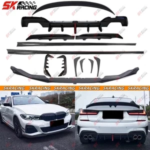 Kit de alerón labial trasero delantero de fibra de carbono seco para BMW Serie 3 G20 M340i 2020-2022 - Imagen 1 de 37