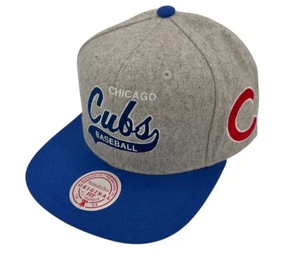 Mitchell & Ness MLB Chicago Cubs Tailsweep 2.0 Melton Snapback Hat, New - Image 1 of 4