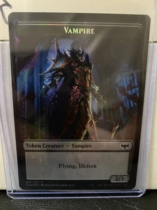 Vampire 007/021 / Blood 017/021 Double Token Innistrad: Crimson Vow Foil MTG - Picture 1 of 3
