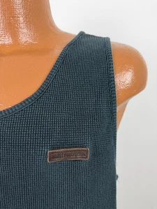Camisa sin mangas Harley-Davidson punto gofre para hombre grande elástica mínima descolorida negra - Imagen 1 de 11