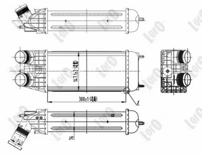 Intercooler – Luftkühler 038-018-0004 ABAKUS für CITROËN BERLINGO MULTISPACE DS3 - Bild 1 von 4