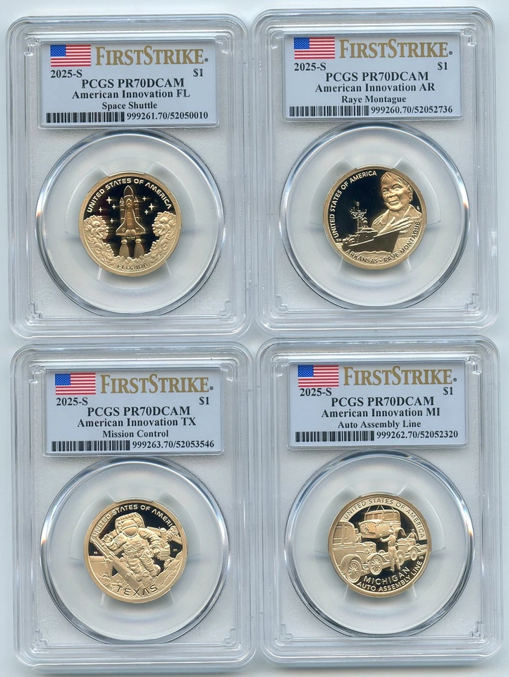 2025 S $1 American Innovation Dollar Set PCGS PR70DCAM First Strike - Image 1 of 1