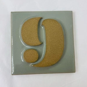 Heath Ceramics x House Industries: Eames Font #9 Square Tile Number Address Gray - Picture 1 of 8
