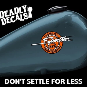 Suits Harley-Davidson Gas Tank Stickers | 883 Sportster | SET of Decals OEM+ - Bild 1 von 13