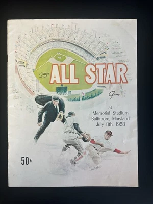 1958 MLB Baseball All Star Game Program @ Baltimore - VG-EX+ partially scored - Image 1 of 4