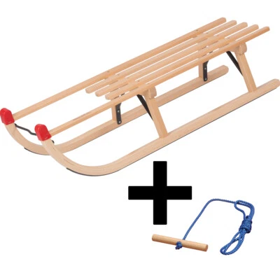 Holzschlitten Davos 100 Alpina Fun by Colint Holz Rodel Winter Schlitten TÜV GS