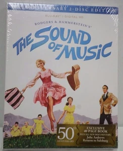 The Sound Of Music 50th Anniversary Edition Blu-Ray 2-Disc w/ Exclusive Book NEW - Picture 1 of 7