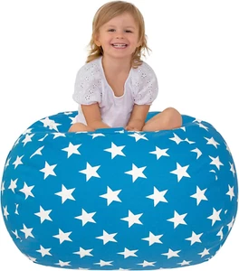 Stuffed Animal Bean Bag Storage Chair (Blue Star, Large (38'')) - Picture 1 of 12