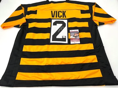 MICHAEL VICK PITTSBURGH STEELERS SIGNED CUSTOM STITCHED JERSEY JSA WITNESS COA - Image 1 of 3