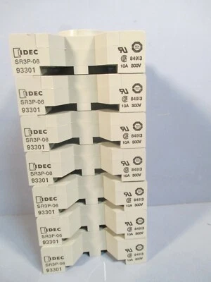 IDEC Relay Base Socket 10A 300V Lot of Seven 93301 SR3P-06 - Image 1 of 4
