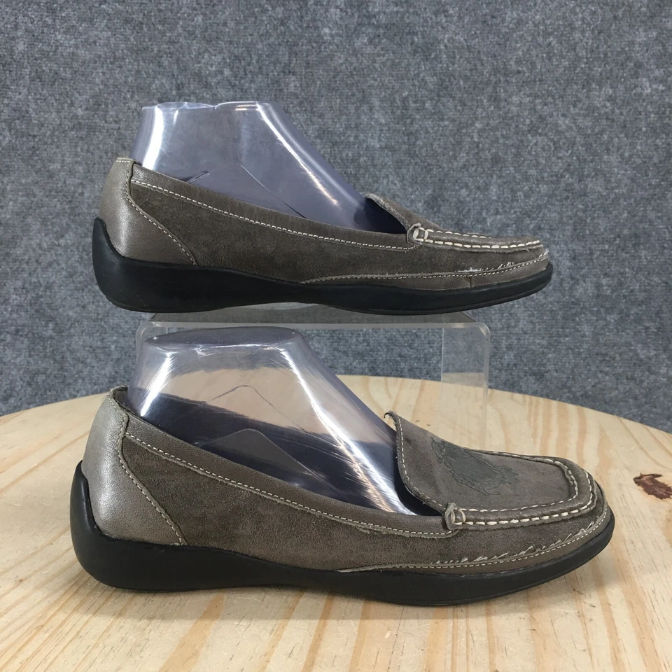 Zapatos Mocasines Etienne Aigner Mujer 7.5 M Kylie Cuero Verde Sin Cordones Informales Foto 1 de 4