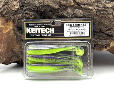Keitech Barsch-Alarm 3,5" Easy Shiner Purple Chatreuse 8,5cm UV Barsch Alarm BA - Bild 1 von 3