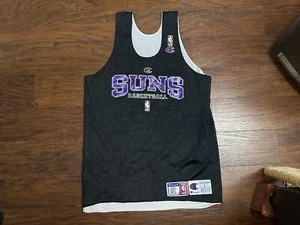 CAMISETA VINTAGE CHAMPION PHOENIX SUNS REVERSIBLE MALLA PRÁCTICA NEGRA BLANCA L�� - Imagen 1 de 5