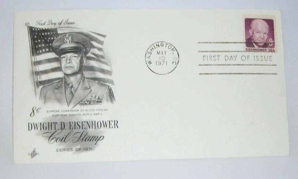 1971 First Day of Issue Dwight D. Eisenhower Supreme Commander of Allied Forces - Image 1 of 1