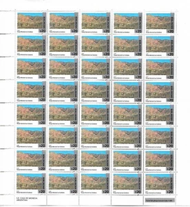#75329A ARGENTINA 2023 EMERGENCY O/PRINT(REVALORIZADO) 20 P NAT. PARK FULL SHEET - Picture 1 of 1