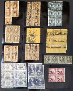 UNITED STATES Collection LOT OF OLD 4-BLOCKS & 6-BLOCKS INCL PRE-CANCEL 99c - Imagen 1 de 3