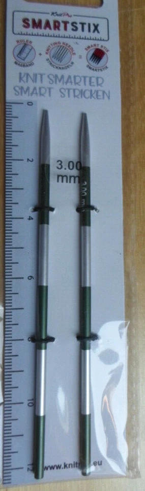 Knit pro - Smartstix Nadelspitzen ;normale Länge , mit eigener Messskala