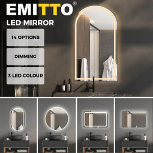 Emitto LED Wall Mirror Bathroom Mirrors Makeup Anti-fog Waterproof 3000K-6000K