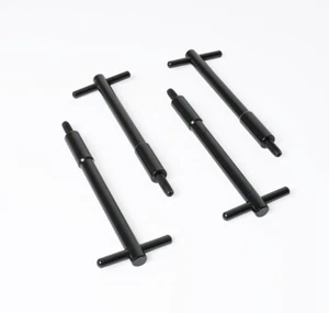 Valve Cover T Bar Wing Nuts 1/4"-20 Studs SB Chevy SBC Aluminum Black Set of 4 - Picture 1 of 1