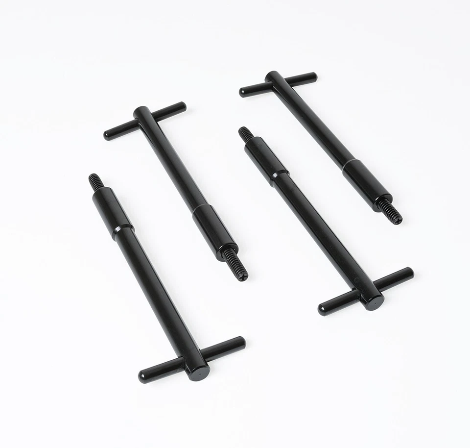 Valve Cover T Bar Wing Nuts 1/4"-20 Studs SB Chevy SBC Aluminum Black Set of 4 - Image 1 of 1