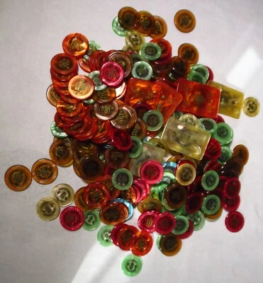 Set Lot von 280 Chips Chips Casino Addis Abeba Perlmuttplatten Jetons Poker - Bild 1 von 4