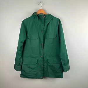 Vintage Eastern Mountain Sports Green Hooded Full Zip Jacket Pockets Lined 70s - Picture 1 of 12