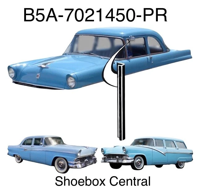 Ford Post 1955 1956 sedán borde trasero ventilación vertical ala ventana sellos de goma tira Foto 1 de 1