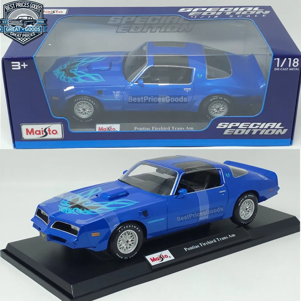 Maisto 1978 Pontiac Firebird Trans-Am Blue 1 18 31464