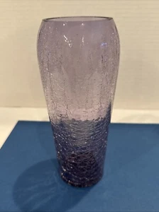 Vintage Lilac Purple Lavender Crackle Glass Vase 7" - Bild 1 von 6