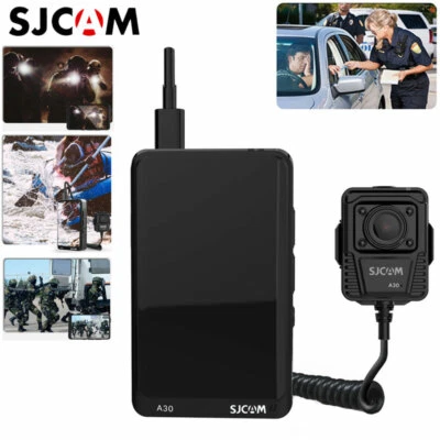SJCAM A30 WiFi 1080P Police Body Camera Action Wearable Law Enforcement 16X Zoom - Image 1 of 4