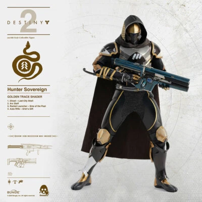 DESTINY 2~HUNTER SOVEREIGN~GOLDEN TRACE SHADER~SIXTH SCALE FIGURE~THREEZERO~MIB - Image 1 of 4
