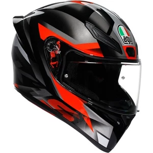 Motorrad Helm M - AGV K1 S Fastlap Integralhelm - schwarz-grau-rot - Bild 1 von 7