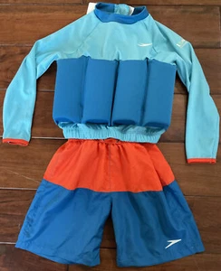 SPEEDO Boys Girls Kids Youth 4-6 Years Royal Blue Swim Shorts Lifejacket New - Picture 1 of 6