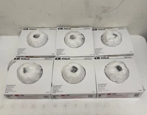 6 PACK Halo 78P 6 in. White Recessed Ceiling Light Trim with Adjustable Eyeball - Picture 1 of 8