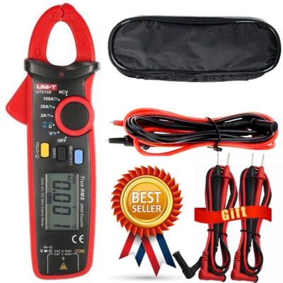 UNI-T UT210D UT210E Digital Clamp Meter 200A AC DC Current Pliers Ammeter ✦Kd - Image 1 of 3