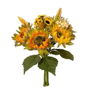Artificial Sunflower Bouquet Fake Sunflowers with Greenery for Home Wedding a... - Picture 1 of 9