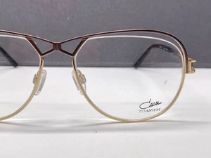 Eyeglasses Frames Woman Red Gold Large Oval Titanium 4265 Pilot Bow - Picture 1 of 12