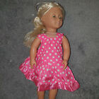 Fabulous Handmade Pink White Spot Dress To fit Our Generation / American Girl