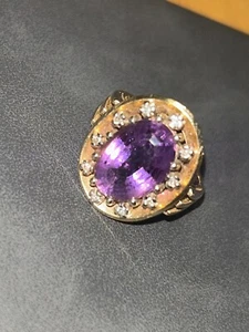 Gold Brillant Ring 14 Karat gebraucht und alt! Er hat 10 Brillanten. - Bild 1 von 5